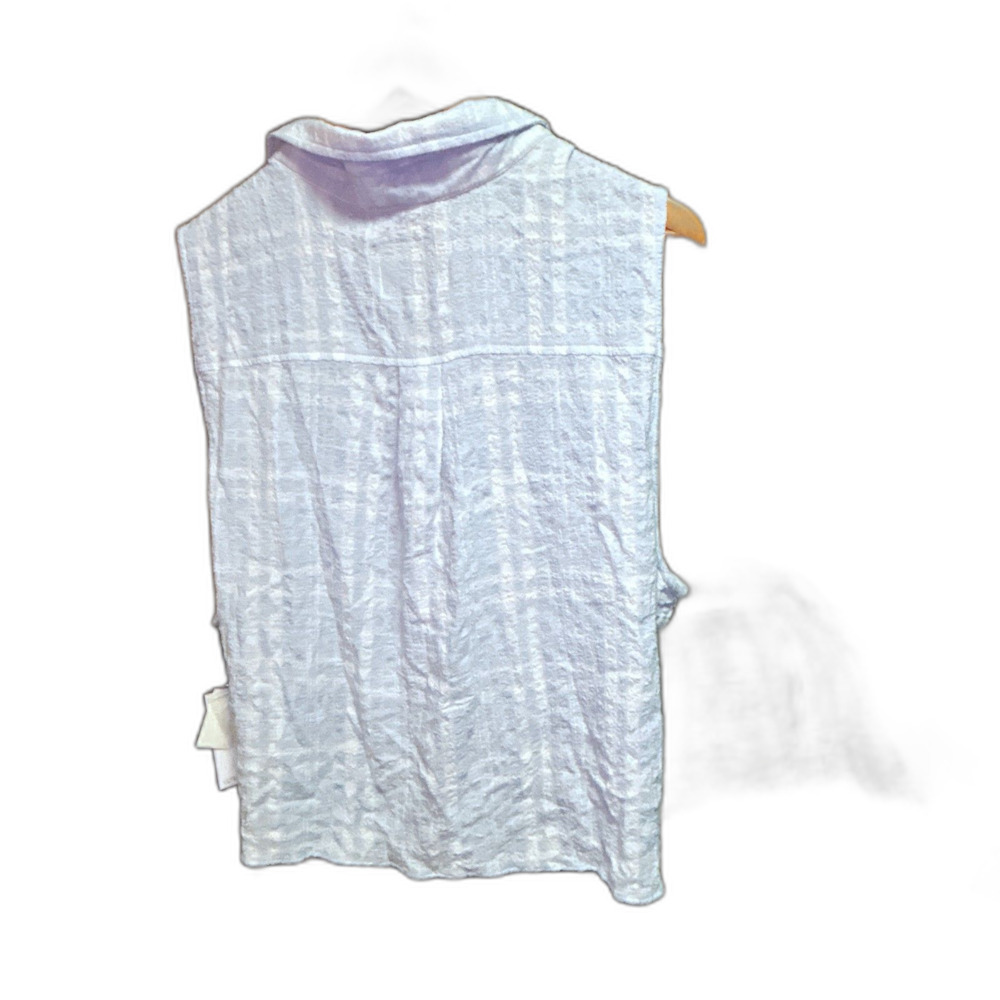 NWT Ultra Flirt Coastal Cowgirl Tie-Front Tank Top - Size 3X - Light Blue - Picture 3 of 7